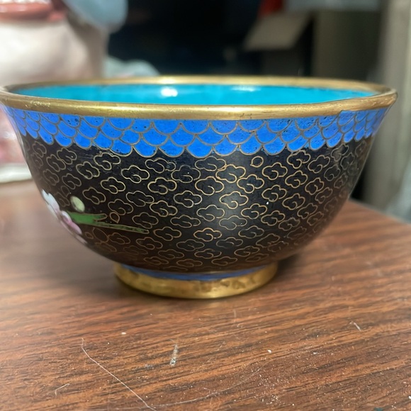 Chinese Cloisonne' Bowl with Floral Decoration - Picture 2 of 6